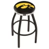 Holland Bar Stool Co. 25" Blk Wrinkle Iowa Swivel Bar Stool, Chrome Ring -Kitchen & Dining Furniture Sales Store Holland20Bar20Stool20Co L8B2CIowaUn