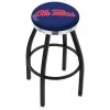 Holland Bar Stool Co. 25" Blk Wrinkle Ole' Miss Swivel Bar Stool, Chrome Ring -Kitchen & Dining Furniture Sales Store Holland20Bar20Stool20Co L8B2CMssppU