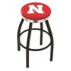 Holland Bar Stool Co. 25" Blk Wrinkle Nebraska Swivel Bar Stool, Chrome Ring -Kitchen & Dining Furniture Sales Store Holland20Bar20Stool20Co L8B2CNebrUn
