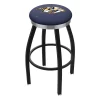 Holland Bar Stool Co. 30" Blk Wrinkle Nashville Predators Swivel Bar Stool, Chrome Ring -Kitchen & Dining Furniture Sales Store Holland20Bar20Stool20Co L8B2CNshPre 1