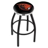 Holland Bar Stool Co. 30" Blk Wrinkle Oregon State Swivel Bar Stool, Chrome Ring -Kitchen & Dining Furniture Sales Store Holland20Bar20Stool20Co L8B2COregSt