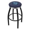 Holland Bar Stool Co 25" Black Wrinkle Seattle Kraken Swivel Bar Stool, Chrome Accent Ring -Kitchen & Dining Furniture Sales Store Holland20Bar20Stool20Co L8B2CSeaKrk 1