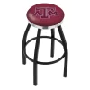 Holland Bar Stool Co. 25" Blk Wrinkle Texas A&M Swivel Bar Stool, Chrome Ring -Kitchen & Dining Furniture Sales Store Holland20Bar20Stool20Co L8B2CTexA M