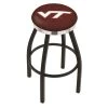 Holland Bar Stool Co. 30" Blk Wrinkle Virginia Tech Swivel Bar Stool, Chrome Ring -Kitchen & Dining Furniture Sales Store Holland20Bar20Stool20Co L8B2CVATech
