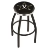 Holland Bar Stool Co. 25" Blk Wrinkle Vanderbilt Swivel Bar Stool, Chrome Ring -Kitchen & Dining Furniture Sales Store Holland20Bar20Stool20Co L8B2CVander