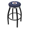 Holland Bar Stool Co. 30" Blk Wrinkle Winnipeg Jets Swivel Bar Stool, Chrome Ring -Kitchen & Dining Furniture Sales Store Holland20Bar20Stool20Co L8B2CWinJet