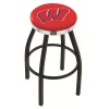 Holland Bar Stool Co. 30" Blk Wrinkle Wisconsin "W" Swivel Bar Stool, Chrome Ring -Kitchen & Dining Furniture Sales Store Holland20Bar20Stool20Co L8B2CWisc W