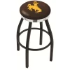 Holland Bar Stool Co. 30" Blk Wrinkle Wyoming Swivel Bar Stool, Chrome Ring -Kitchen & Dining Furniture Sales Store Holland20Bar20Stool20Co L8B2CWymng