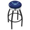 Holland Bar Stool Co. 30" Blk Wrinkle U.S. Air Force Swivel Bar Stool, Chrome Ring