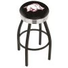 Holland Bar Stool Co. 25" Blk Wrinkle Arkansas Swivel Bar Stool, Chrome Ring -Kitchen & Dining Furniture Sales Store Holland20Bar20Stool20Co L8B3CArknUn