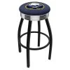 Holland Bar Stool Co. 25" Blk Wrinkle Buffalo Sabres Swivel Bar Stool, Chrome Ring -Kitchen & Dining Furniture Sales Store Holland20Bar20Stool20Co L8B3CBufSab