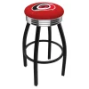 Holland Bar Stool Co. 30" Blk Wrinkle Carolina Hurricanes Swivel Bar Stool, Chrome Ring -Kitchen & Dining Furniture Sales Store Holland20Bar20Stool20Co L8B3CCarHur