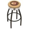 Holland Bar Stool Co. 25" Blk Wrinkle Indian Motorcycle Swivel Bar Stool, Chrome Ring -Kitchen & Dining Furniture Sales Store Holland20Bar20Stool20Co L8B3CIndn HD