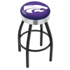 Holland Bar Stool Co. 25" Blk Wrinkle Kansas State Swivel Bar Stool, Chrome Ring -Kitchen & Dining Furniture Sales Store Holland20Bar20Stool20Co L8B3CKnsasS