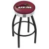 Holland Bar Stool Co. 25" Blk Wrinkle Louisiana-Monroe Swivel Bar Stool, Chrome Ring -Kitchen & Dining Furniture Sales Store Holland20Bar20Stool20Co L8B3CLA Mon
