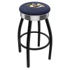 Holland Bar Stool Co. 25" Blk Wrinkle Nashville Predators Swivel Bar Stool, Chrome Ring -Kitchen & Dining Furniture Sales Store Holland20Bar20Stool20Co L8B3CNshPre 1