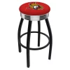 Holland Bar Stool Co. 25" Blk Wrinkle Ottawa Senators Swivel Bar Stool, Chrome Ring -Kitchen & Dining Furniture Sales Store Holland20Bar20Stool20Co L8B3COttSen