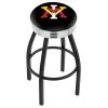 Holland Bar Stool Co. 30" Blk Wrnkl Virginia Military Institute Swivel Bar Stool, Chrome Ring