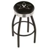 Holland Bar Stool Co. 25" Blk Wrinkle Vanderbilt Swivel Bar Stool, Chrome Ring -Kitchen & Dining Furniture Sales Store Holland20Bar20Stool20Co L8B3CVander