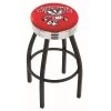 Holland Bar Stool Co. 25" Blk Wrinkle Wisconsin "Badger" Swivel Bar Stool, Chrome Ring -Kitchen & Dining Furniture Sales Store Holland20Bar20Stool20Co L8B3CWI Bdg