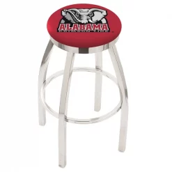 Holland Bar Stool Co. 30" Chrome Alabama Swivel Bar Stool, Accent Ring
