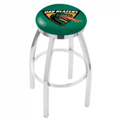 Holland Bar Stool Co. 30" Chrome UAB Swivel Bar Stool, Accent Ring