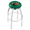Holland Bar Stool Co. 25" Chrome UAB Swivel Bar Stool, Accent Ring