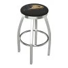 Holland Bar Stool Co. 30" Chrome Anaheim Ducks Swivel Bar Stool, Accent Ring