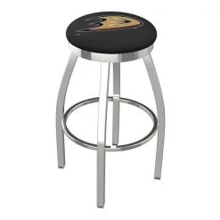 Holland Bar Stool Co. 30" Chrome Anaheim Ducks Swivel Bar Stool, Accent Ring
