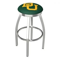 Holland Bar Stool Co. 25" Chrome Baylor Swivel Bar Stool, Accent Ring