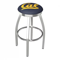 Holland Bar Stool Co. 30" Chrome Cal Swivel Bar Stool, Accent Ring