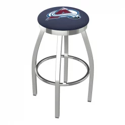 Holland Bar Stool Co. 30" Chrome Colorado Avalanche Swivel Bar Stool, Accent Ring