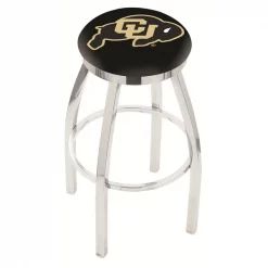 Holland Bar Stool Co. 30" Chrome Colorado Swivel Bar Stool, Accent Ring