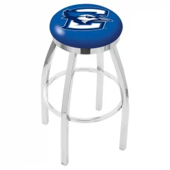 Holland Bar Stool Co. 30" Chrome Creighton Swivel Bar Stool, Accent Ring