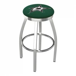 Holland Bar Stool Co. 30" Chrome Dallas Stars Swivel Bar Stool, Accent Ring
