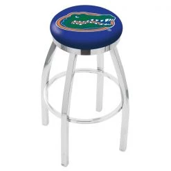 Holland Bar Stool Co. 30" Chrome Florida Swivel Bar Stool, Accent Ring