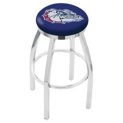 Holland Bar Stool Co. 30" Chrome Gonzaga Swivel Bar Stool, Accent Ring