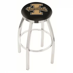 Holland Bar Stool Co. 30" Chrome Idaho Swivel Bar Stool, Accent Ring