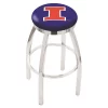 Holland Bar Stool Co. 30" Chrome Illinois Swivel Bar Stool, Accent Ring