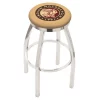 Holland Bar Stool Co. 25" Chrome Indian Motorcycle Swivel Bar Stool, Accent Ring
