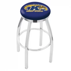 Holland Bar Stool Co. 30" Chrome Kent State Swivel Bar Stool, Accent Ring