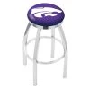 Holland Bar Stool Co. 25" Chrome Kansas State Swivel Bar Stool, Accent Ring