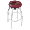 Holland Bar Stool Co. 25" Chrome Louisiana-Monroe Swivel Bar Stool, Accent Ring