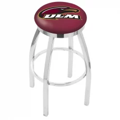 Holland Bar Stool Co. 30" Chrome Louisiana-Monroe Swivel Bar Stool, Accent Ring