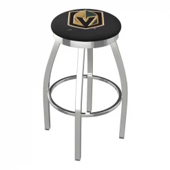 Holland Bar Stool Co. 30" Chrome Vegas Golden Knights Swivel Bar Stool, Accent Ring