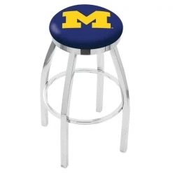 Holland Bar Stool Co. 30" Chrome Michigan Swivel Bar Stool, Accent Ring