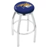 Holland Bar Stool Co. 25" Chrome Montana State Swivel Bar Stool, Accent Ring