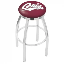 Holland Bar Stool Co. 30" Chrome Montana Swivel Bar Stool, Accent Ring