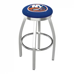 Holland Bar Stool Co. 30" Chrome New York Islanders Swivel Bar Stool, Accent Ring