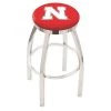 Holland Bar Stool Co. 30" Chrome Nebraska Swivel Bar Stool, Accent Ring